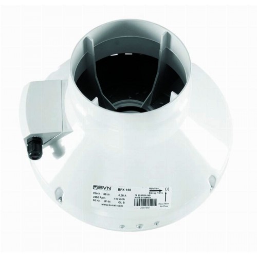 BVN BPX 150 Plastik Yuvarlak Kanal Fanı 410m³/h 230V
