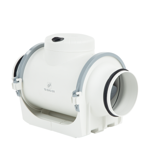 S&P TD EVO-125 Plastik Yuvarlak Kanal Fanı 310m³/h 230V