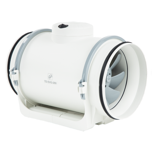 S&P TD EVO-250 Plastik Yuvarlak Kanal Fanı 1400m³/h 230V