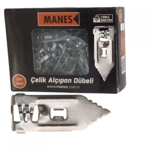 MANES ÇELİK ALÇIPAN DUBELİ UZUN -100 ad.