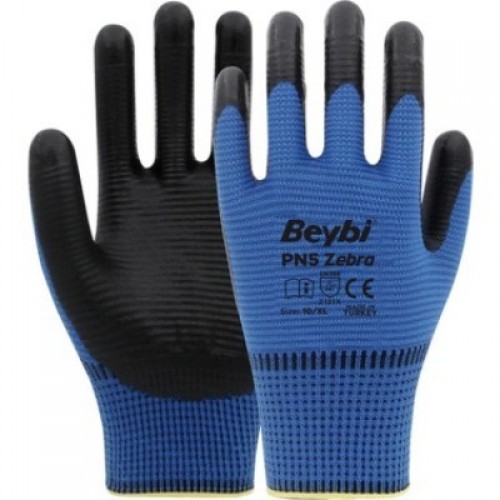 BEYBİ ZEBRA ELDİVEN MAVİ-SİYAH NO:10