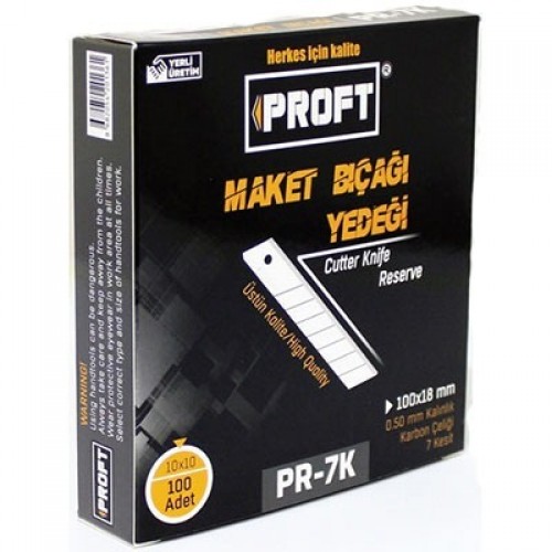 PROFT PR-7K MAKET BIÇAĞI YEDEĞİ 18mm -10 ad.